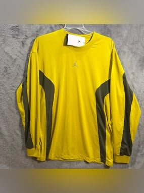 Jordan Performance Shirt Yellow Olive Green [IF1885-726] Men’s Size Medium New